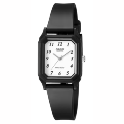 Casio General LQ-142-7BDF Black Resin Band Mini Square Women Watch